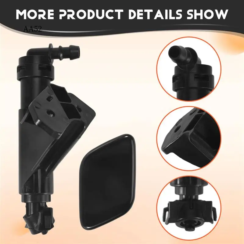 

AS-Headlight Washer Nozzle Head Light Lamp Cleaning Spray Pump+ Cover Cap For KIA Sorento UM 2015 -2018