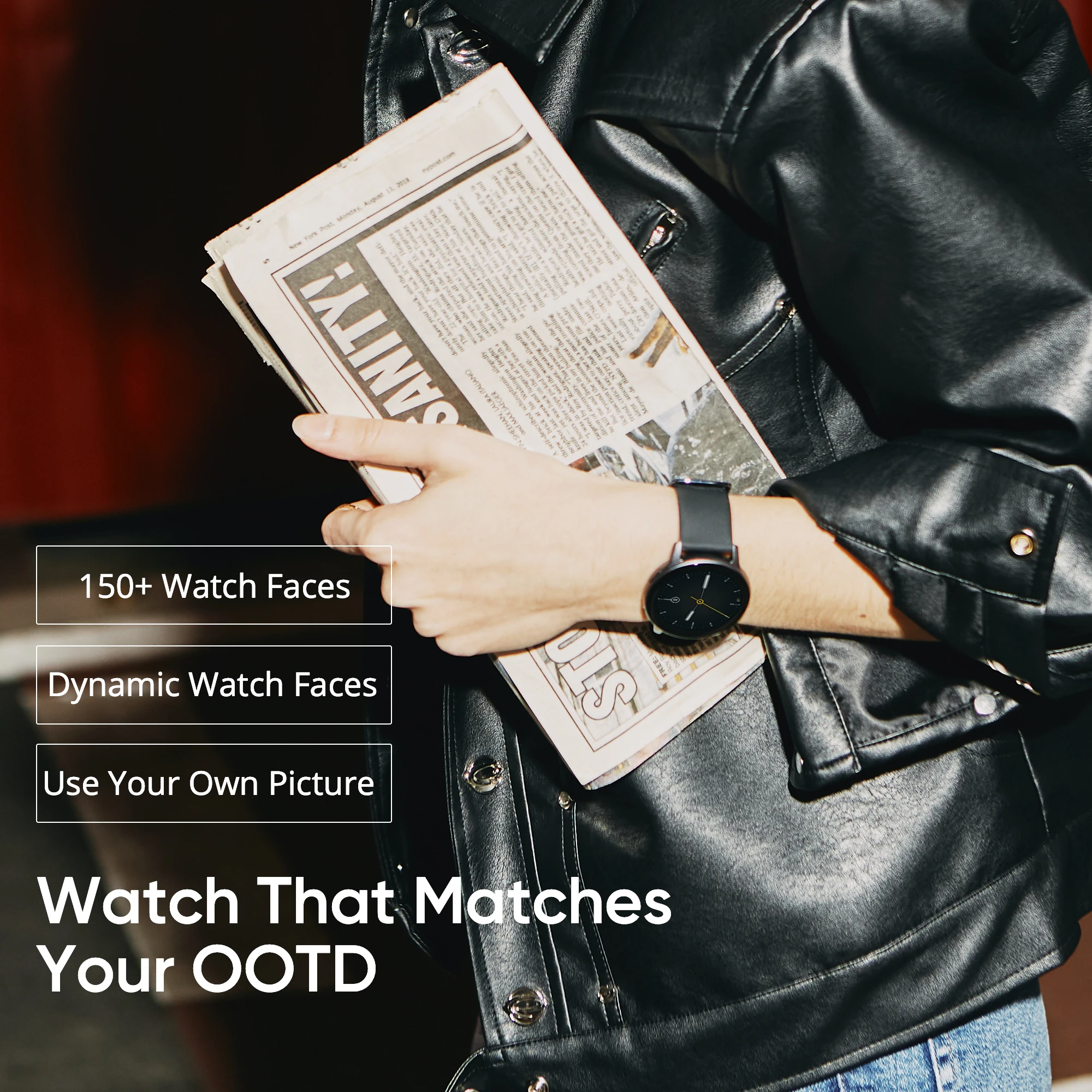 Go! Global Version realme DIZO Watch R Smart Watch AMOLED Display 5ATM Waterproof Fitness Tracker Sport Smartwatch Women Men