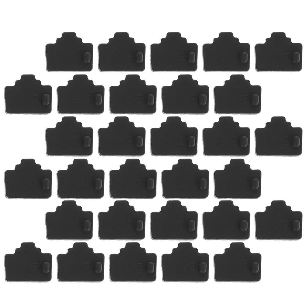 

50pcs Dust Cover Ethernet Port Jack Anti Dust Protector Silica Gel Network Cable Interface Laptop Computer