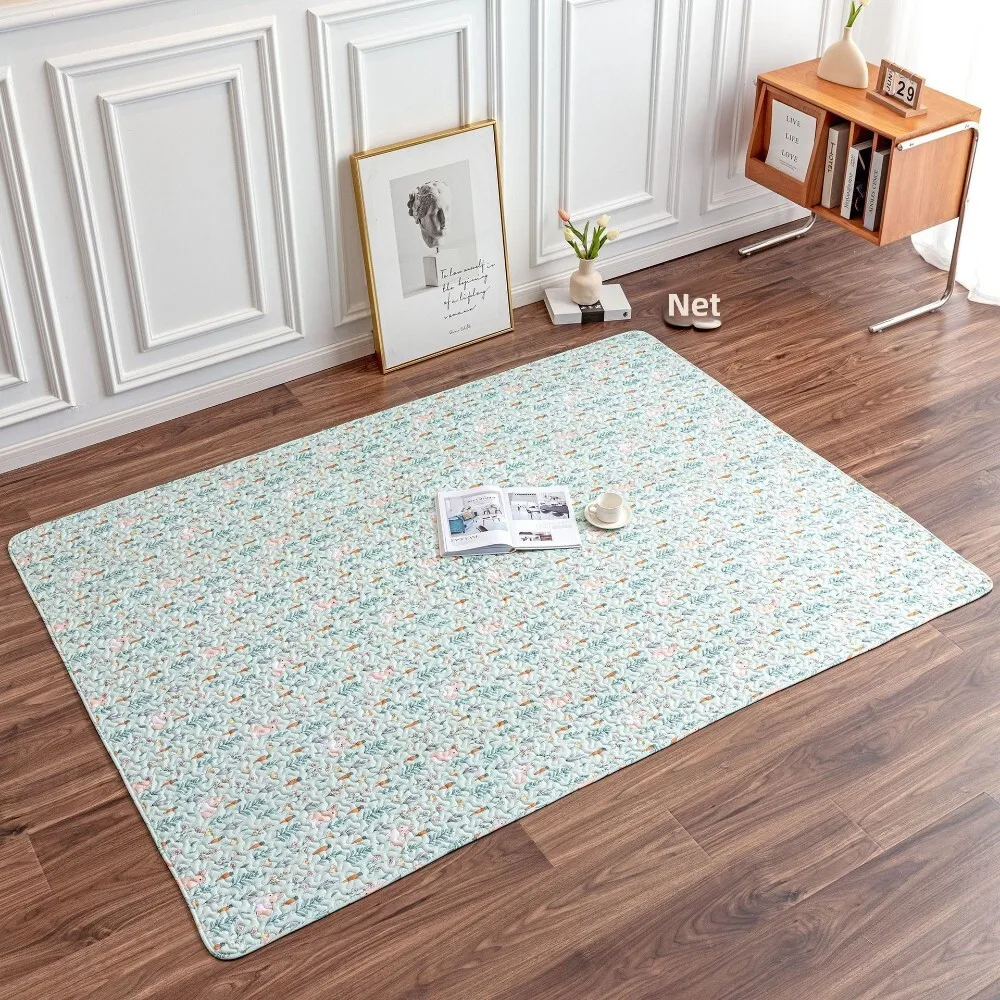 

Silicone Non Slip Nordic Pure Cotton Floor Mat for Baby Crawling Play Outdoor Picnic Indoor Use Soft Waterproof Mat
