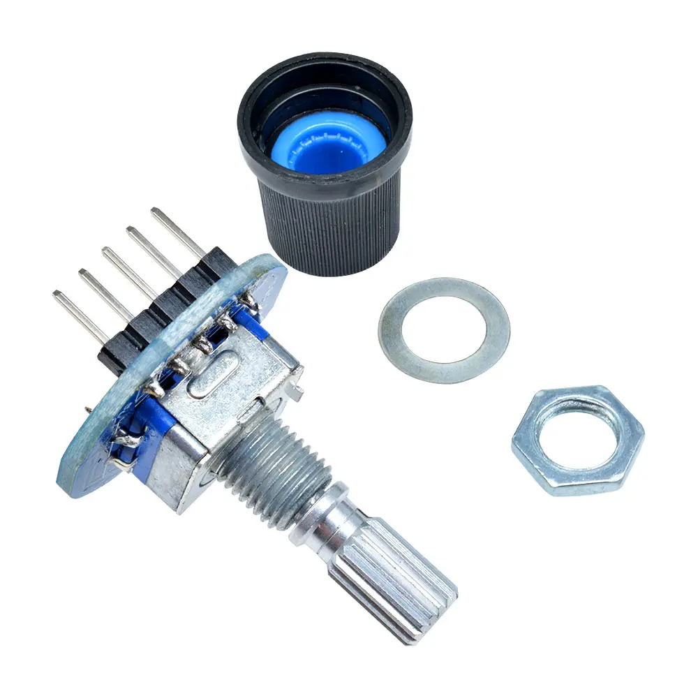 A Set Rotary Potentiometer Knob Cap Digital Control Module Rotary Encoder Moduleo For Various Diy Suites