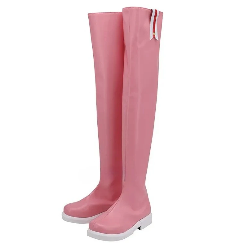 

Anime Shoes Cardcaptor Sakura Kinomoto Cosplay Pink Boots Halloween Costume Accessories Props Made
