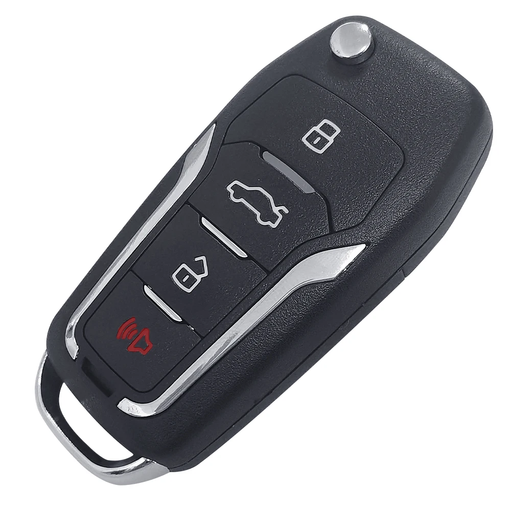 XNRKEY Upgraded Flip Remote Key 4D63 Chip 315Mhz for Ford Escape Focus C-Max Transit Car Key with HU101 Blade FCC: OUCD6000022