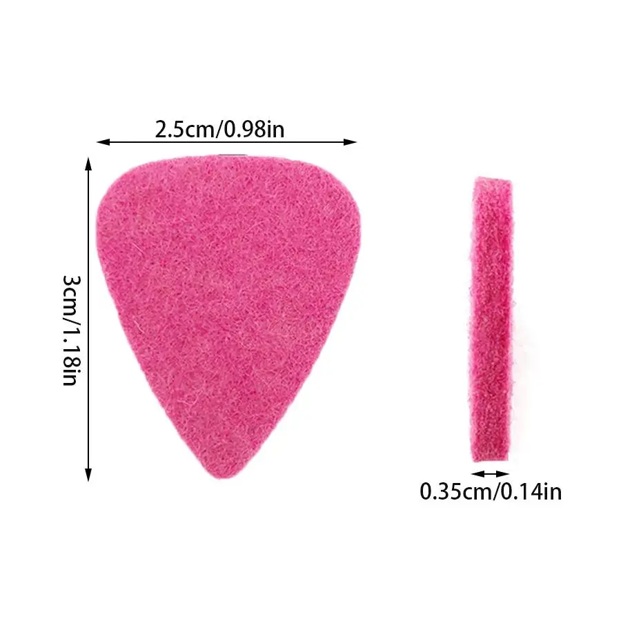 8/16pcs Bulk Pack Assorted Color Felt Guitar Picks, Instrument Plectrums, String Accessory for New Music Learner & Daily Use XJM