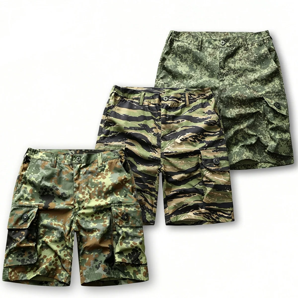 Jungle Tiger Spotted Vietnam War Army Fans Outdoor Oversized Tactical Trendy Shorts CAG Classic