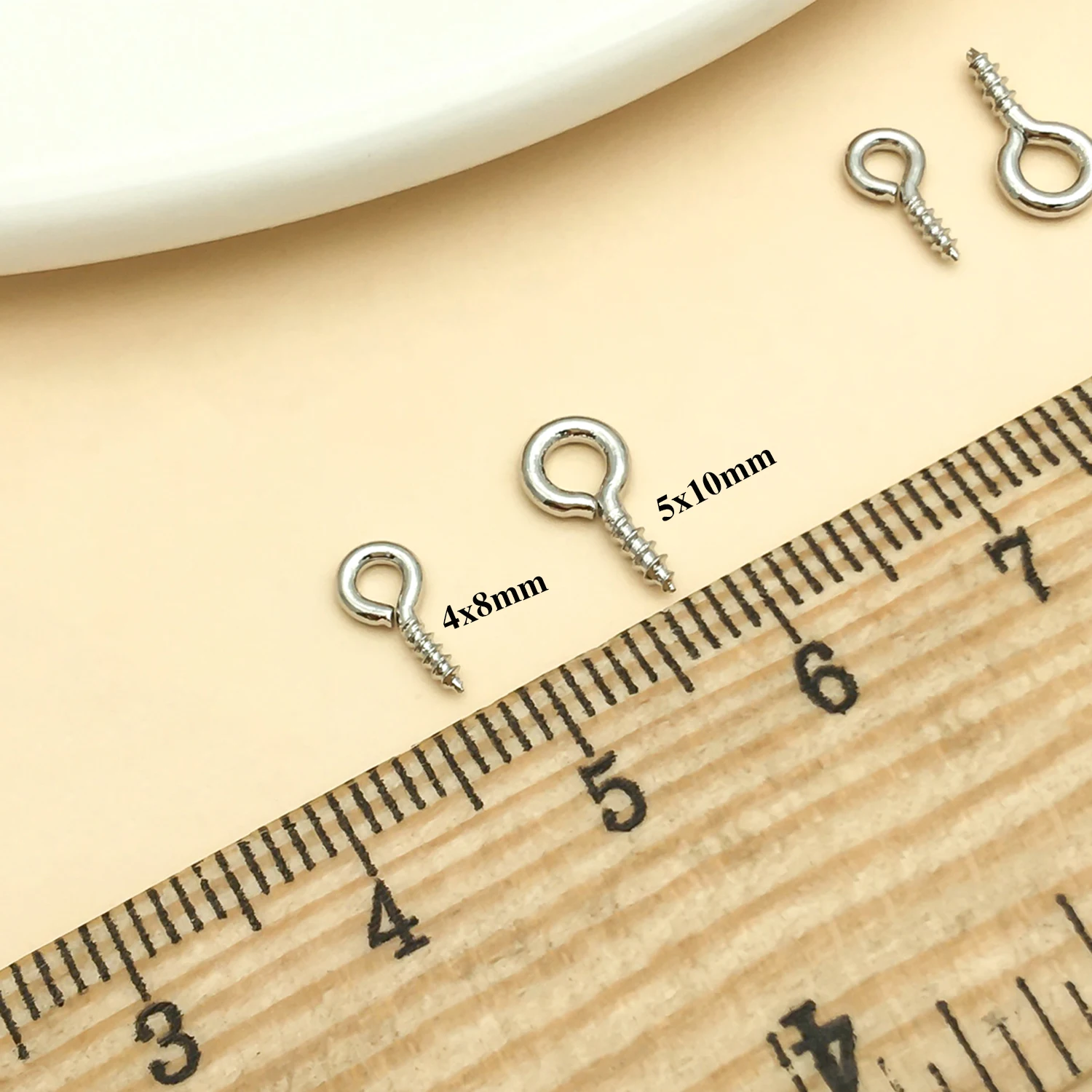 5pcs 18K Gold-Plated Copper Thick Sheep's Eye Studs Pendant Jewelry Making DIY Earrings Charms for Jewelry Bracelets Necklace view 3