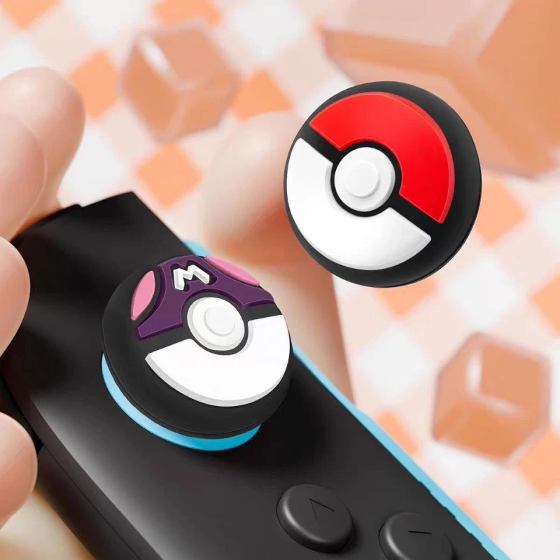 Anime Poke Ball Silikon-Griffkappe Joystick für Nintendo Switch 2 2025 Cartoon Joy-Con Controller Joystick-Griffe Schutzabdeckung