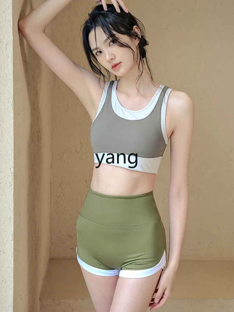 CX summer outdoor running yoga clothes high waist hip care anti-light quick-drying training three-point fitness pants