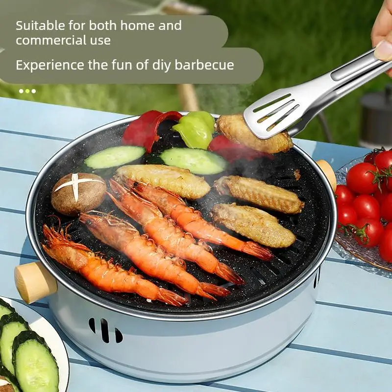 

Outdoor Portable BBQ ill Set Clete Kit Basin Tea Stove Picnic ential Easy to Carry Durable Material from China