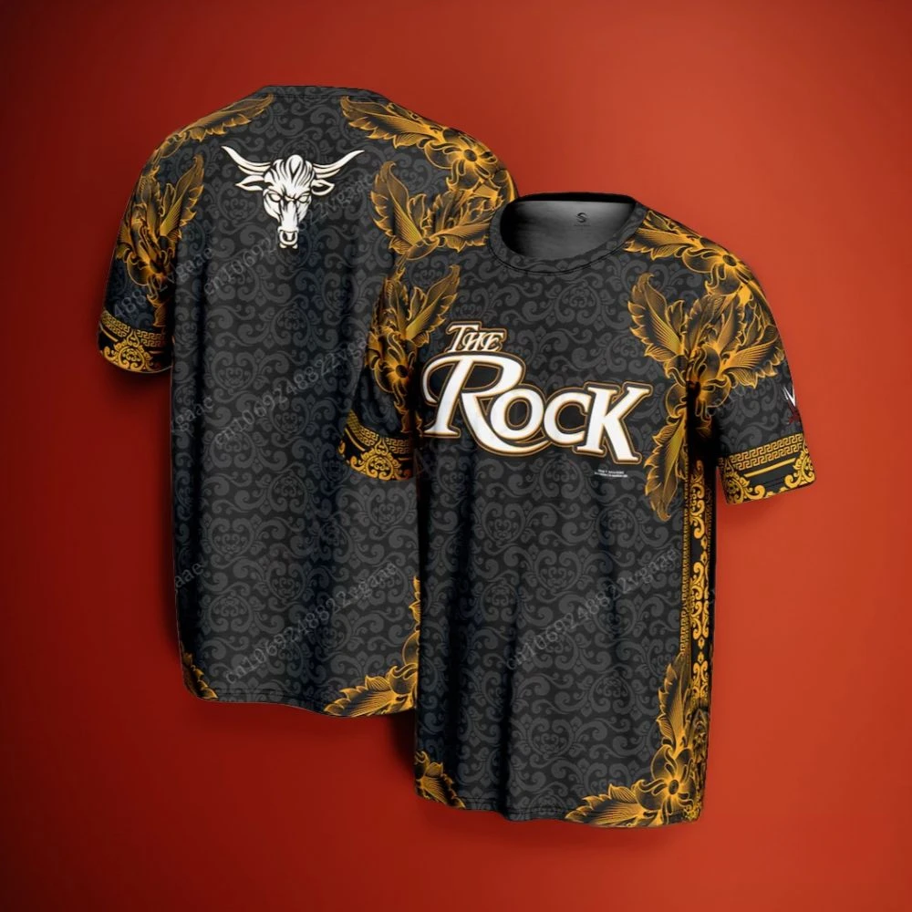 

The Final Boss The Rock Fighting Star T-Shirt Wrestling T-Shirts Vintage Boxing Champion Shirts GYM Training Quick-Drying Tops