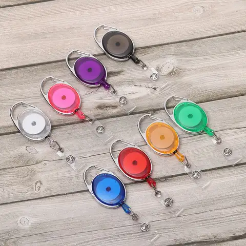 Bilashmart 1pc Office Supplies Fashion ID Name Card Stationery Clip Retractable Lanyards Badge Holder Key Ring