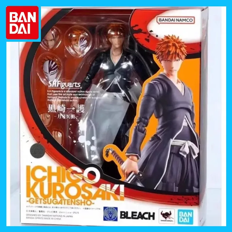 

Bandai Original Genuine S.H.Figuarts BLEACH Kurosaki Ichigo Getsugatensho Action Figure Toys for Boys Girls Gift Collectible