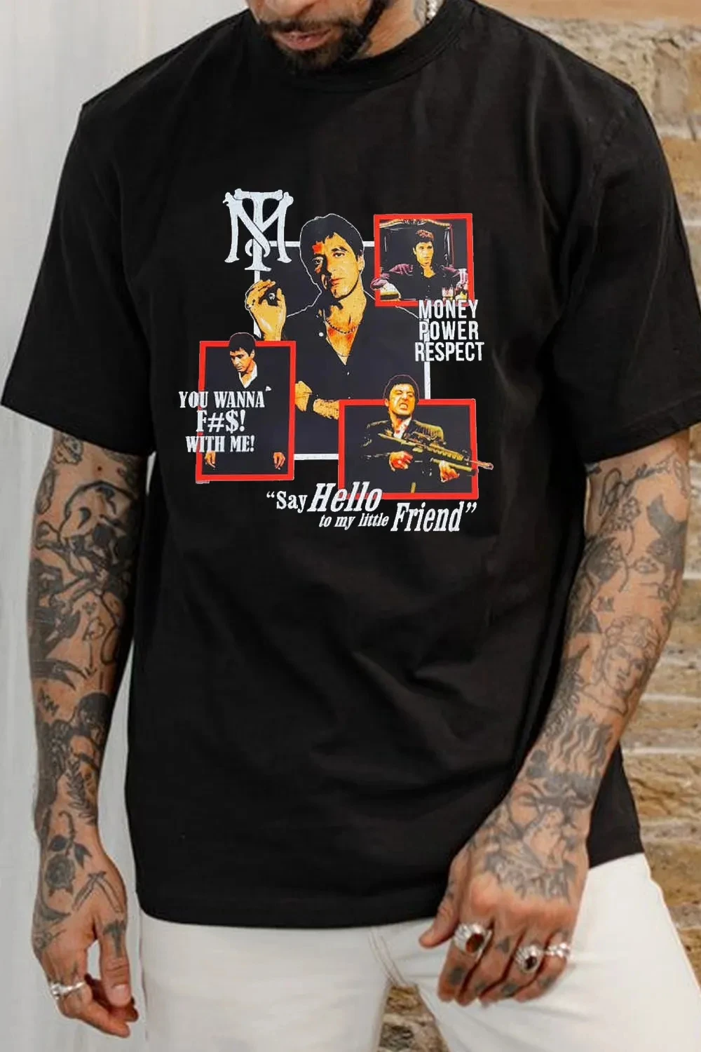 Fashion 2026 Scarface Movie Graphic TShirt Mens Womens Cotton Tee Summer Casual Short Sleeve Round Neck Clothing Unisex