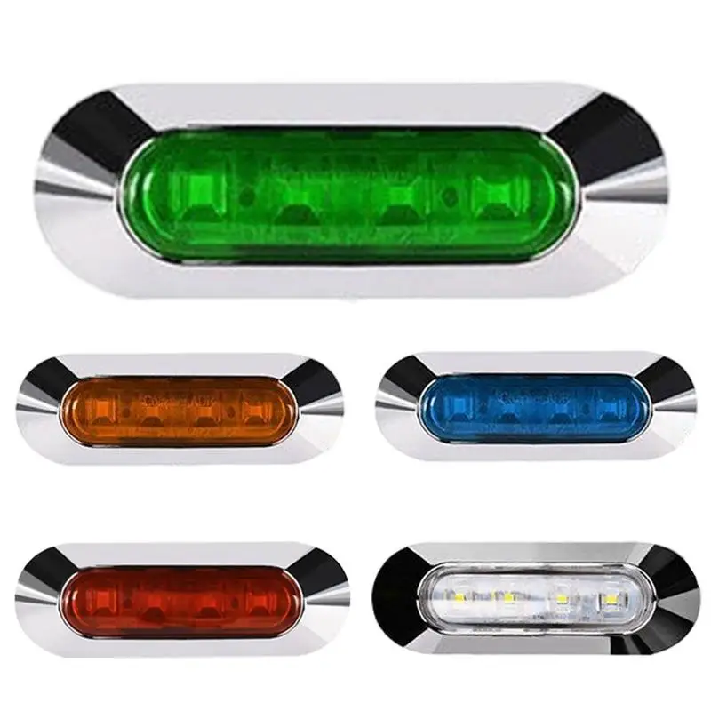 Car Trailer Side Marker Lights 4 LED LED Trailer  LED Boat Navigation Light 12V 24V Waterproof Signal Lamp Marine Yacht Warning