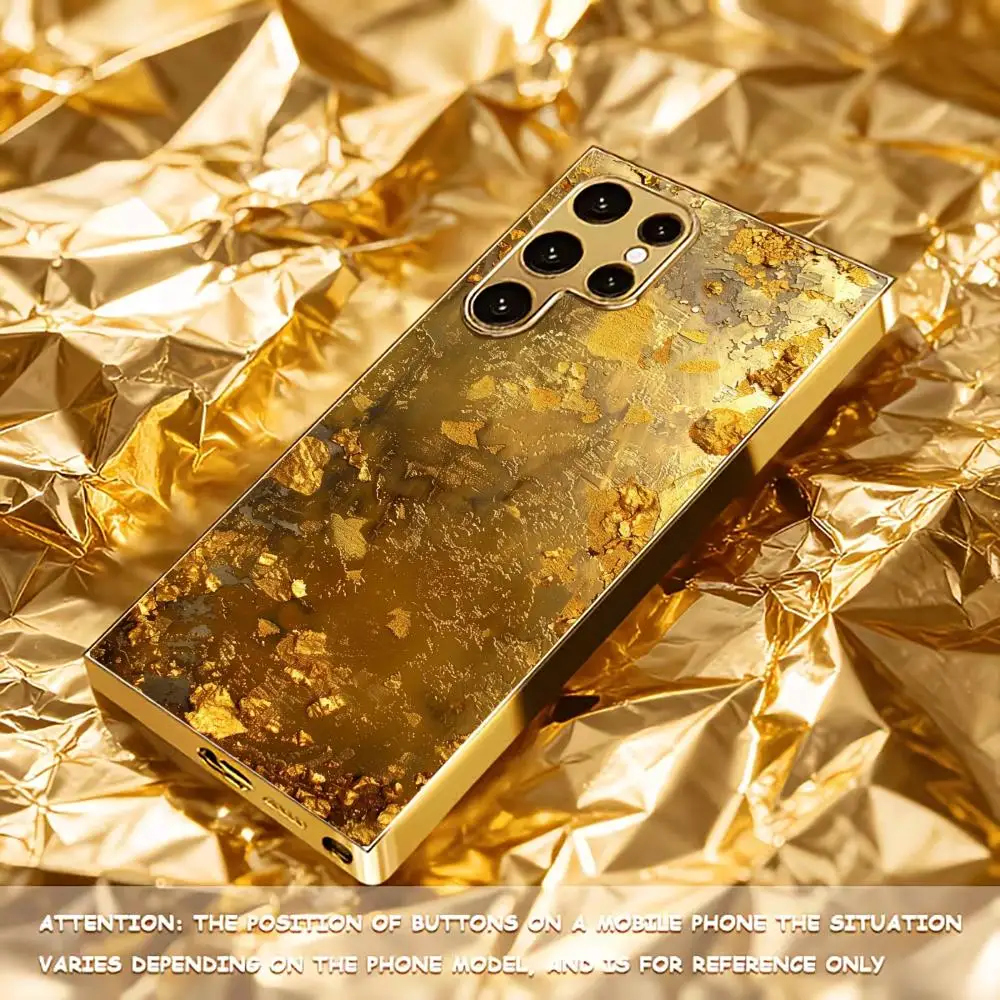 Texture Atmosphere Simplicity High-end Electroplating Glass PhoneCase for Samsung Galaxy S26 S25 S24 S23 S22 S21 FE,Ultra,Plus