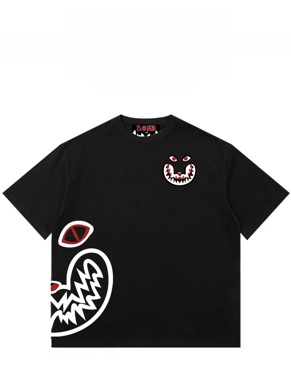 Camiseta Losb de Verano, Casual, de Manga Corta y Cuello Redondo, Unisex, de Algodón Transpirable, Estilo Urbano Retro, para ...