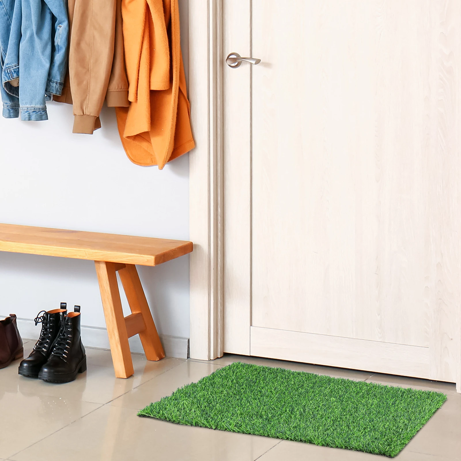 

Non- Mat Turf Doormat Outdoor Front Rug Grass Area Artificial Plastic Fake