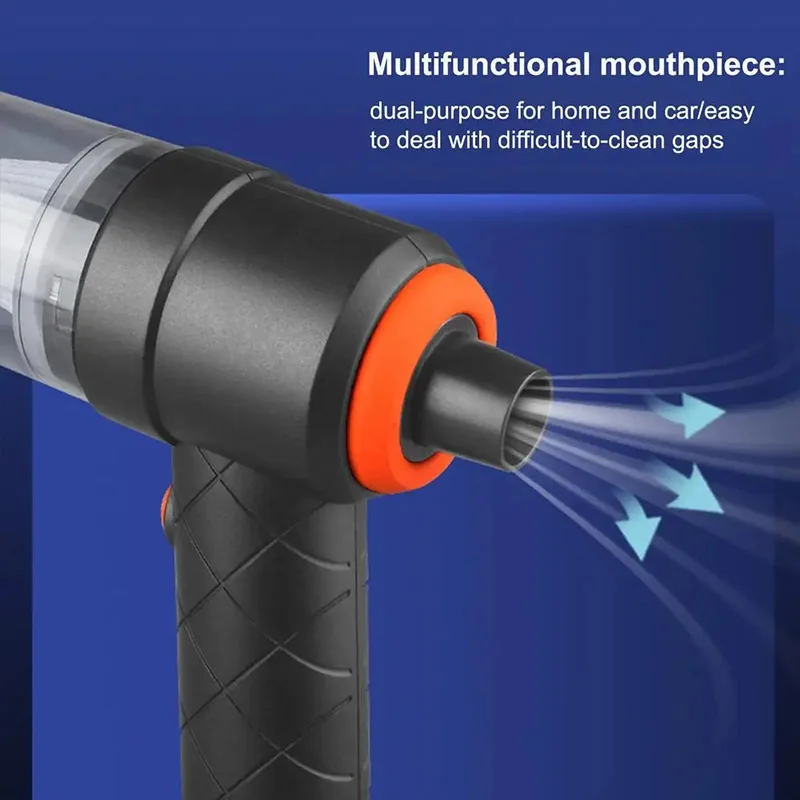 مكنسة كهربائية للسيارة لاسلكية 6000Pa شفط قوي مكانس كهربائية محمولة باليد آلة تنظيف منفاخ غبار السيارة المنزلية الصغيرة