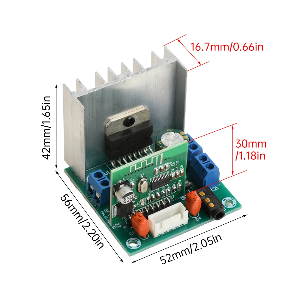 TDA7297 Bluetooth Amplifier Board 15W+15W Stereo Digital Power Wireless Audio Receiving Module Dual Channel Home Amplifier