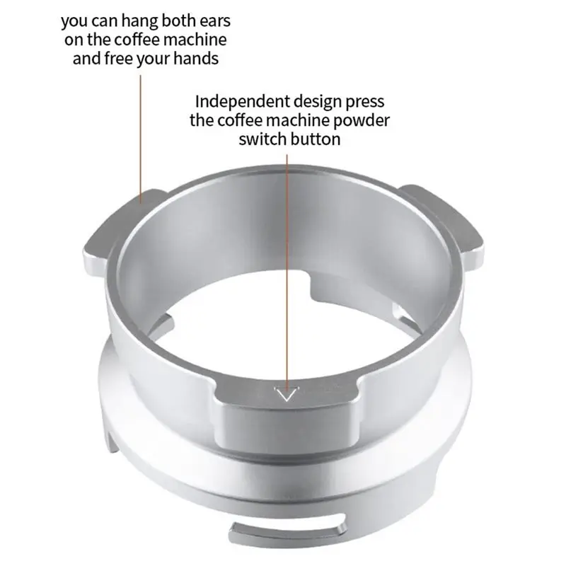AAAF Espresso Dosing Ring 58Mm For Barsetto Models BA101, BA102, Marseille Portafilters Powder Receiving Ring Coffee Accessories