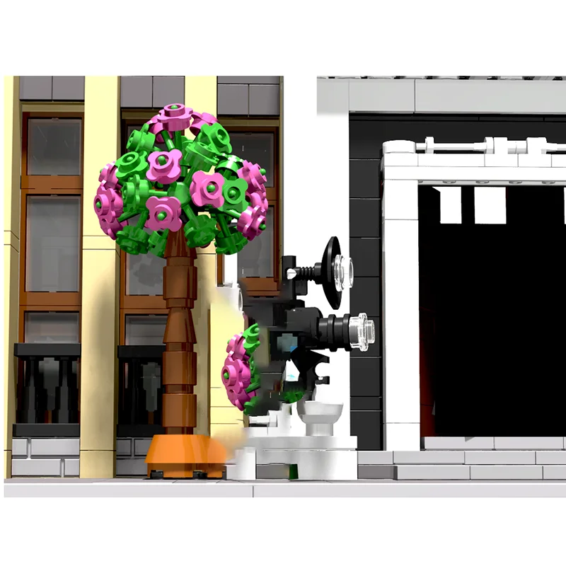 Modello di edificio cittadino Moc Mattoni da costruzione Modello di corte suprema modulare Blocchi tecnologici Regali di costruzione di giocattoli fai da te di Natale