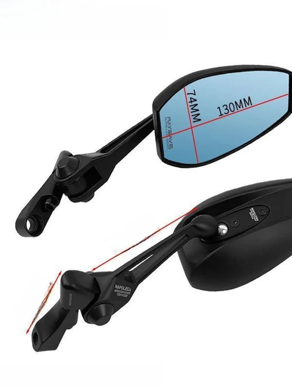 مرآة خلفية صغيرة للدراجات النارية والمركبات الكهربائية من نوع Ba Feng Te Nine Number MZNZ مصنوعة بتقنية CNC #3