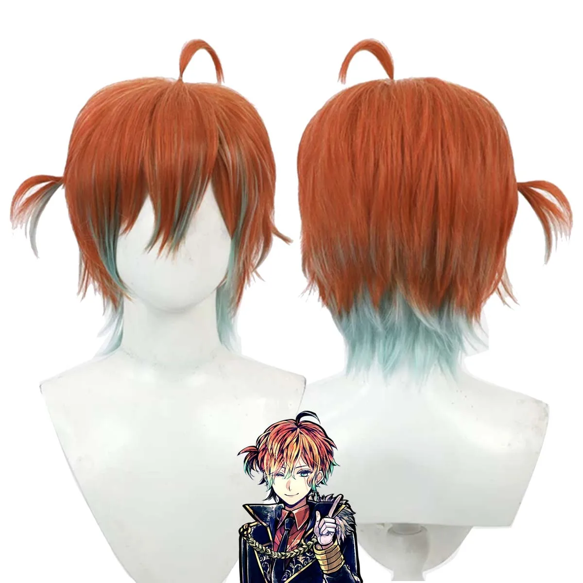 Devil Butler with Black Cat Teddy Cosplay Orange Heat Resistant Synthetic Wig