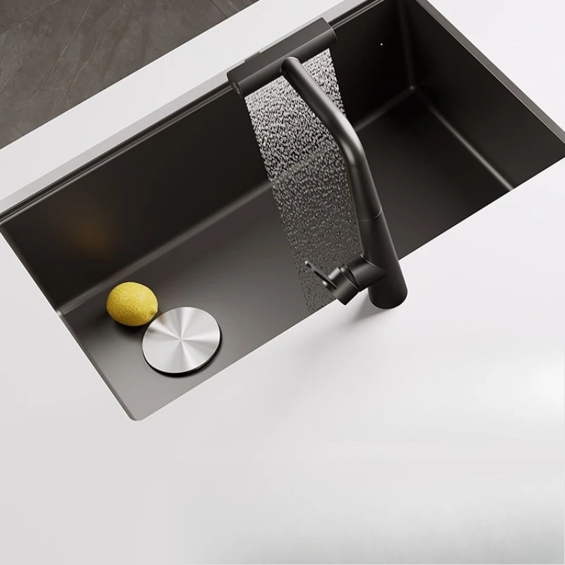 Quartz stone sink Granite dishwashing sink Vegetable basin, large single tank table