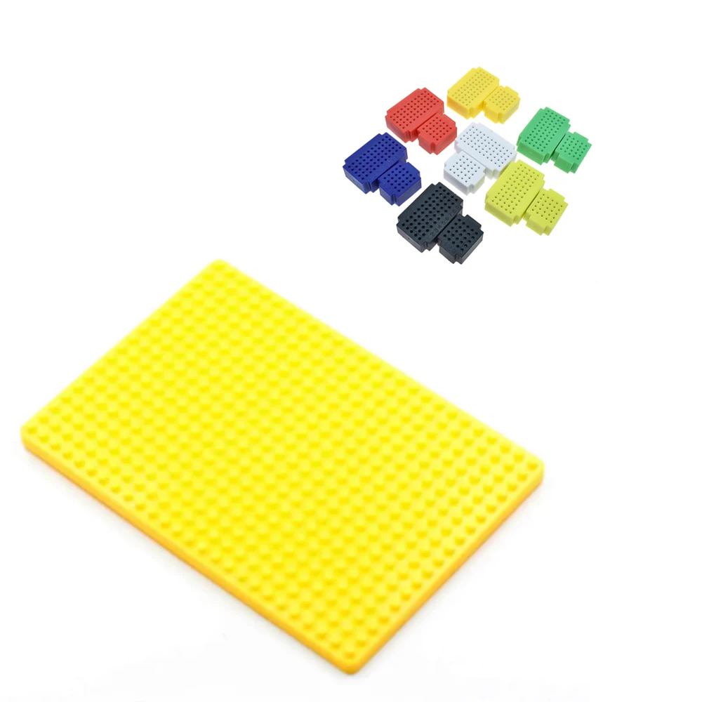 

Solderless PCB Breadboard Mini Universal Test Protoboard DIY Kit Bread Board for Arduino Lego ZY-25 Points
