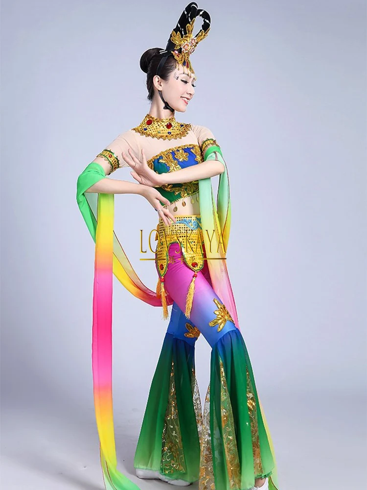 Classical dance performance costumes for girls flying and pipa costumes for adults Dunhuang dance