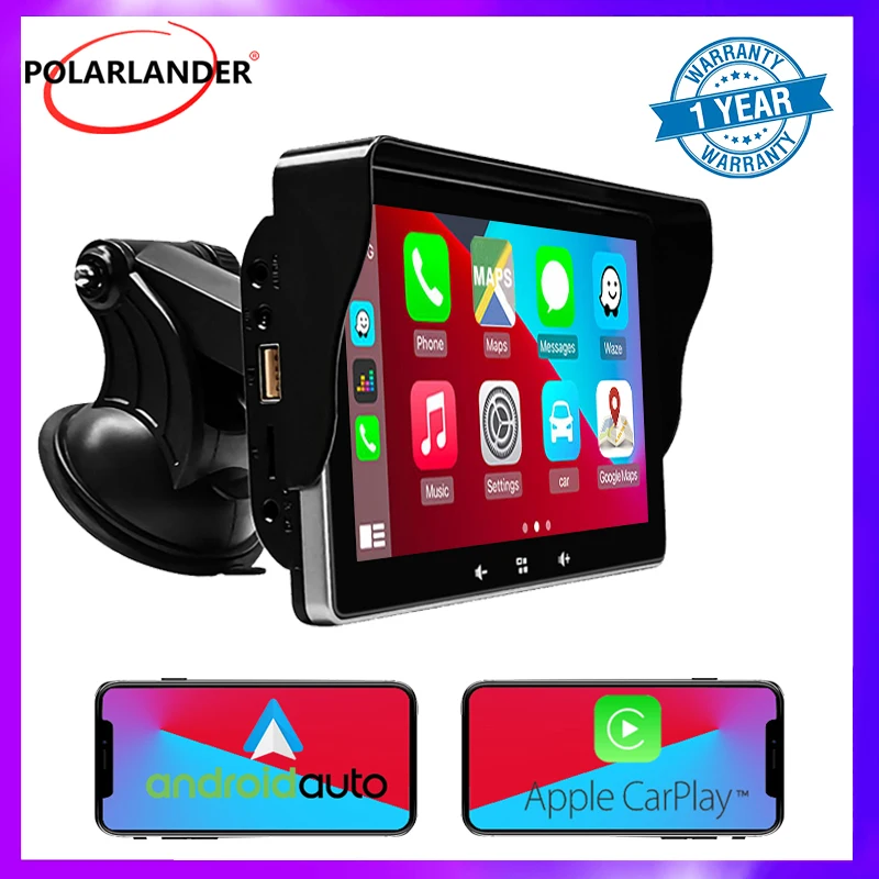 

Portable Universal 7'' 2.5D IPS Touch Screen Camera Bluetooth 5.0 MirrorLink Car Radio Android auto Wireless Carplay Multimedia