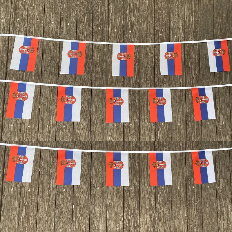 

xvggdg 20pcs/set Serbia bunting flags Pennant String Banner Buntings Festival Party Holiday