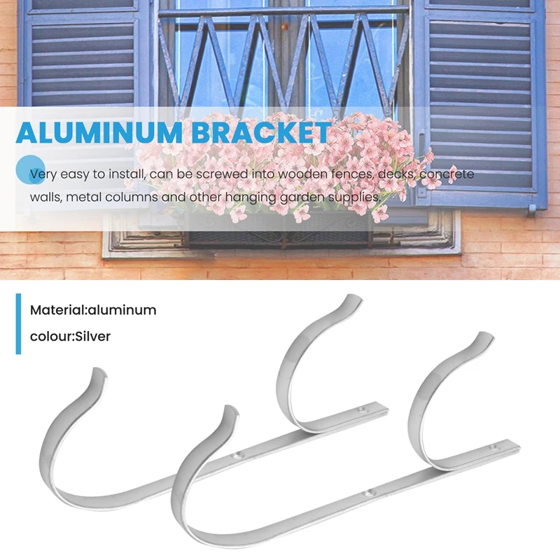 Pool Pole Hanger Premium 2Pcs Aluminium Holder Set, Perfect Hooks For Telescopic Poles, Skimmers, Leaf Rakes, Nets, Brushes, Vac