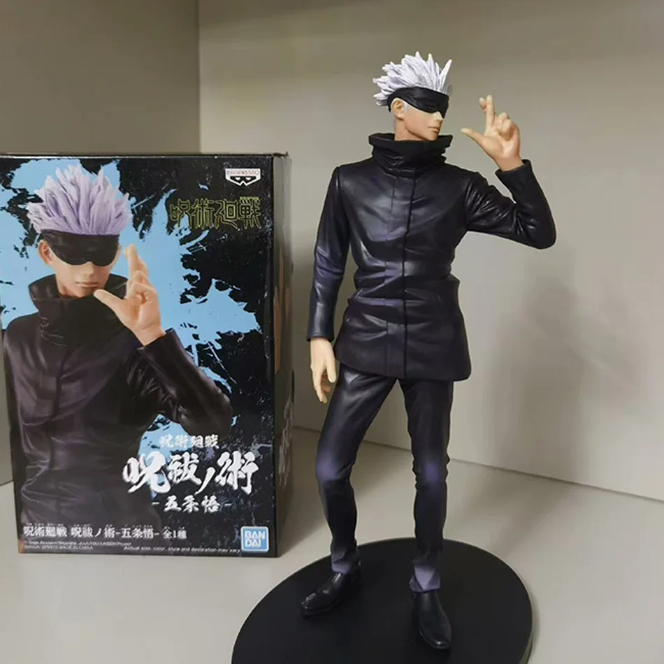 Heiße 19cm Jujutsu Kaisen Anime-Figur Gojo Satoru Anime-Statue PVC-Actionfigur Sammlermodell Spielzeug Kinder-Dekofigur