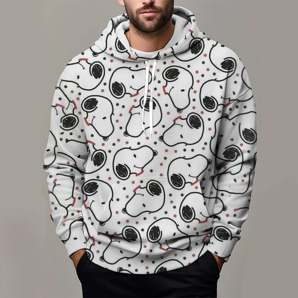 2024 Spring and Autumn New 3D Printing Snoopy Men\'s Hoodie Women\'s Kid Girl Boy Street Leisure Sports Pullover