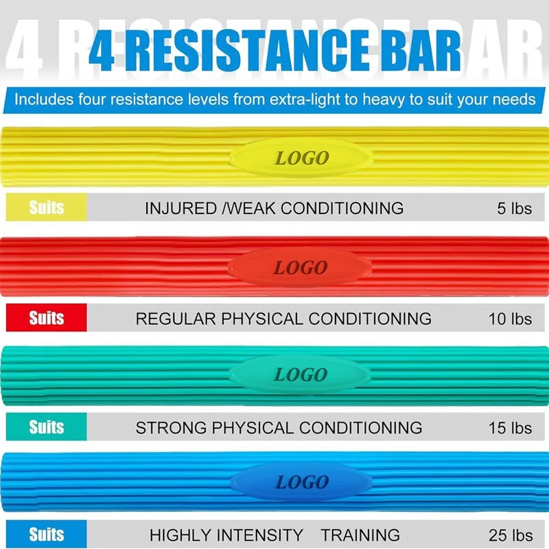 قضيب التدريب المرن من السيليكون - حل كامل لتكييف الذراع والمعصم والتعافي وتخفيف العضلات