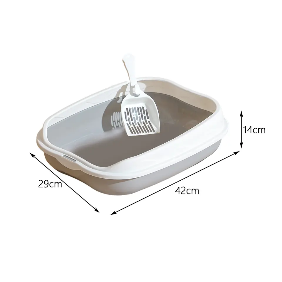 Semi-enclosed Litter Box Spatter-proof Cat Toilet Large Kitten Cleaning Supplies Large Cat Poop Bowl Pet Bupplies - 5