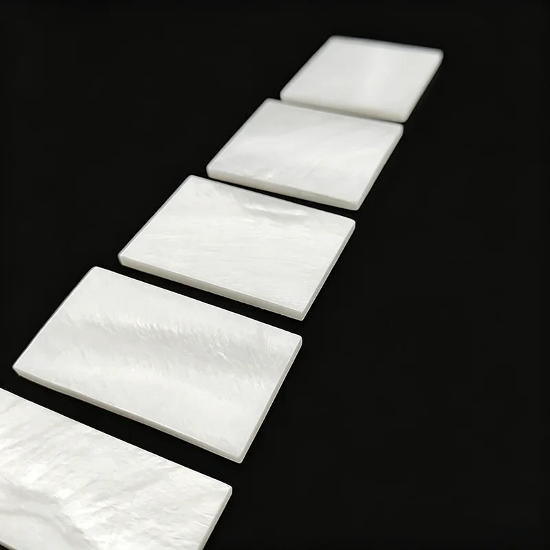 Guitar Fret Markers 9Pcs Iridescent Square Fingerboard Inlay Blanks, Luthier DIY Mod Parts for Guitar String Instruments