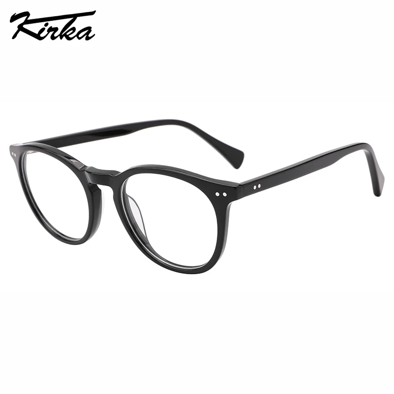 

Kirka men Glasses Frames Oval Lady Myopia/Reading Eyeglasses Frame Brand Design Optical Prescription with Patchwork WD1508P