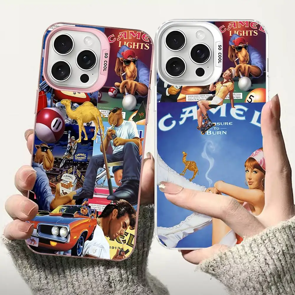 

vintage C-camel C-cigarettes Phone Case For iPhone 17 16 15 14 13 12 11 Pro MAX Matte Shockproof Back Anti Fall Matte Cover