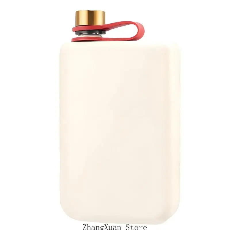 Portable Stainless Steel Square Pocket Hip Flask With Screw Cap 9OZ Small Spirit Liuqor Bottle For Outdoor Parties And Social