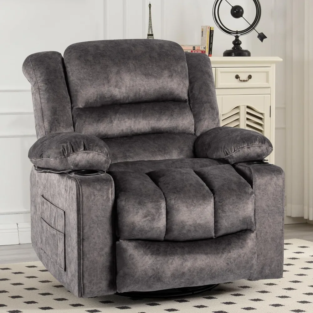

Recliner Chair Rocker Modern Ergonomic Lounge 360 Degree Swivel Single Sofa Seat Living Room Lounge Recliners