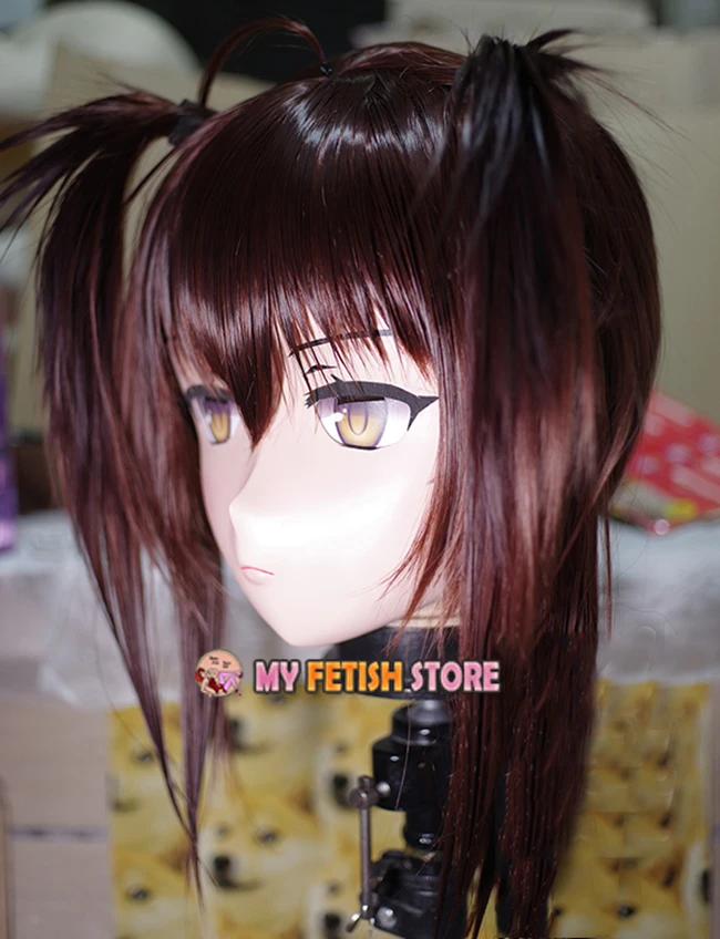 (KM112) Handmade Female Resin Crossdress Pretty Girl 3/4 Head Lolita Doll Mask Japanese Anime Cosplay Kigurumi Mask Crossdresser