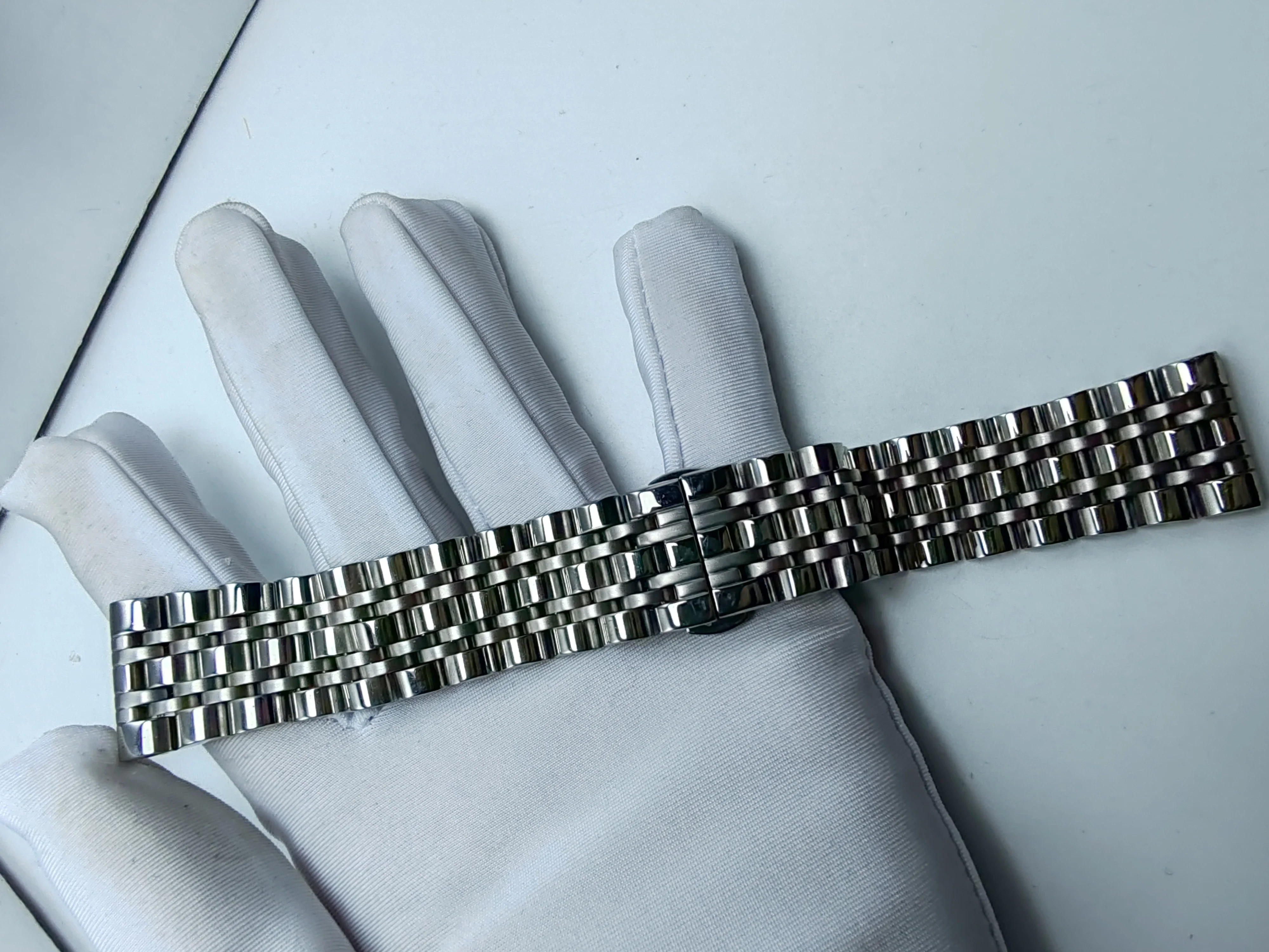 حزام ساعة من الفولاذ المقاوم للصدأ لـ OB DW Longines L4 مريح في الارتداء حزام ساعة بإبزيم على شكل فراشة مزدوج 14 16 18 20 مللي متر