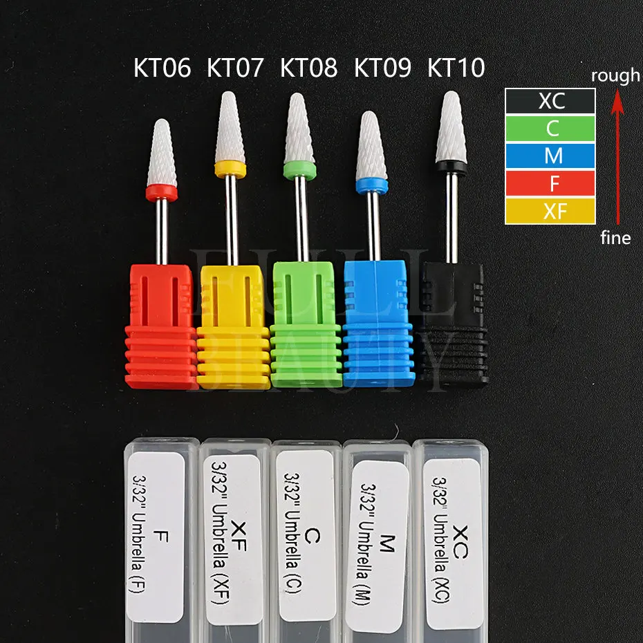 Gốm Sứ Đinh Mũi Làm Móng Deadskin Vệ Sinh Đầu Mài Móng Gel Tẩy Đánh Bóng Móng Chân Điện Nhám Công Cụ # KT01-35