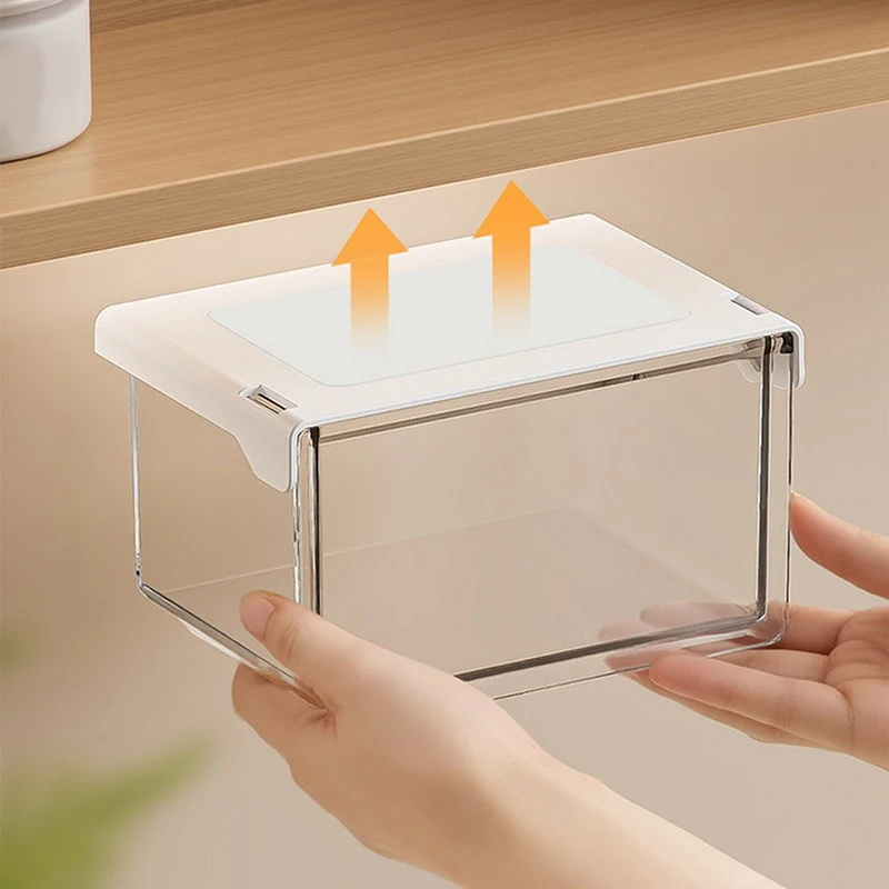 And Bathroom Supplies A Transparent Cosmetic Storage Box For Storing Toiletries, Makeup Remover Pads, Lipsticks, Cotton Swabs,