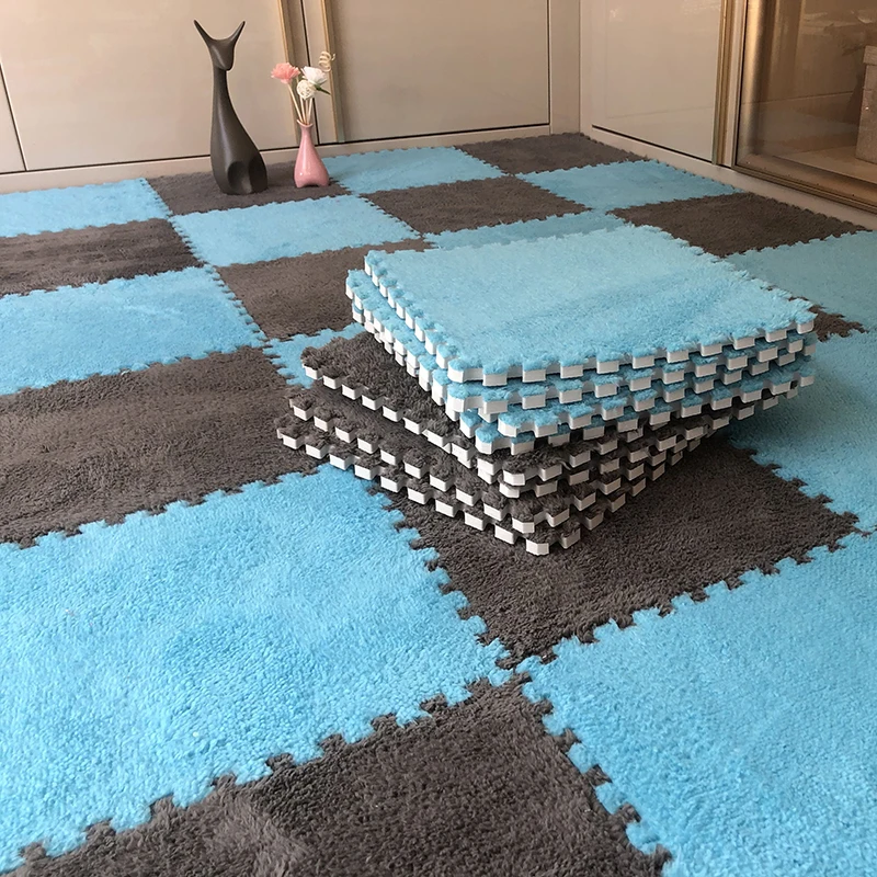 20 Stuks In Stijl Kamer Tapijt, Slaapkamer, Kinderbeddeken, Vlekbestendige Woonkamer, Splitsing Mat, Vloermat 30*30 Cm