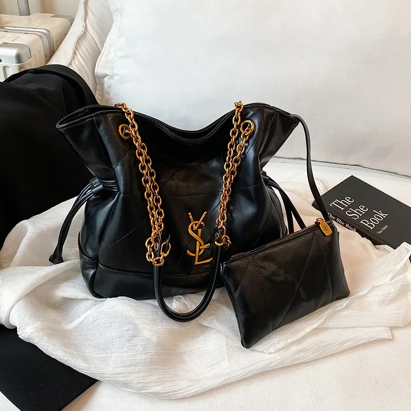 

Доступная роскошная женская сумка-шоппер, комплект из двух предметов 2025, большая вместительная сумка, прочный нейлон для ежедневного использования, легкая пригородная сумка