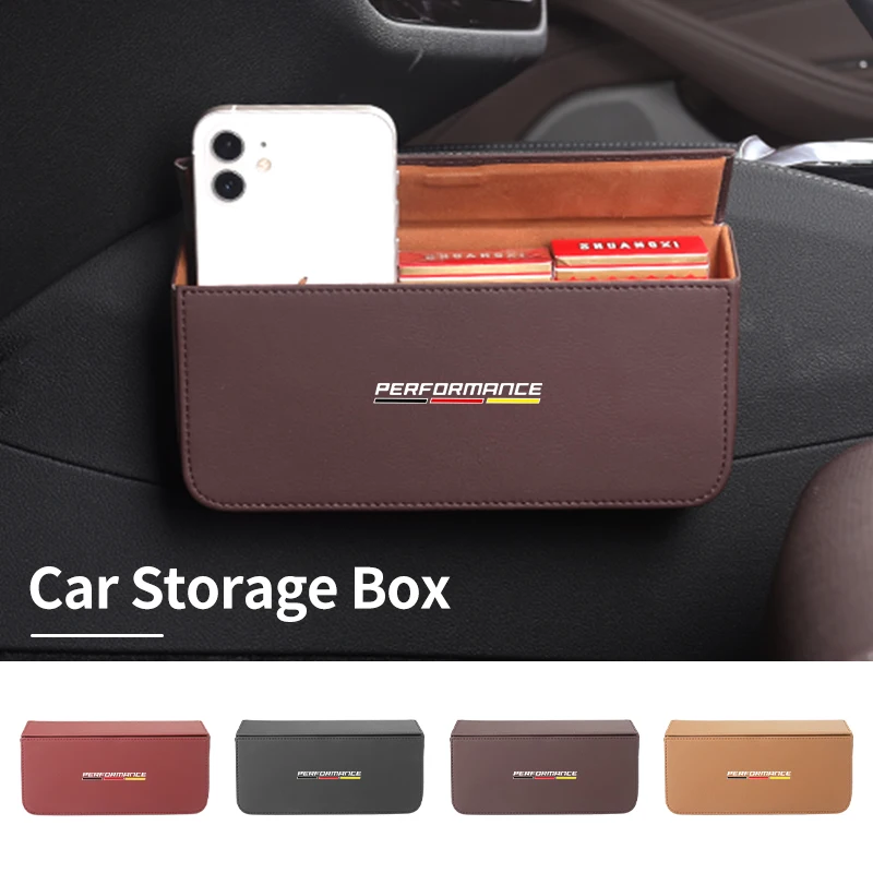 Car Accessories Square Leather Storage Box Accessories For BMW Motorsport F11 G11 F10 F30 G08 G28 G20 G30 X3 X5 X6