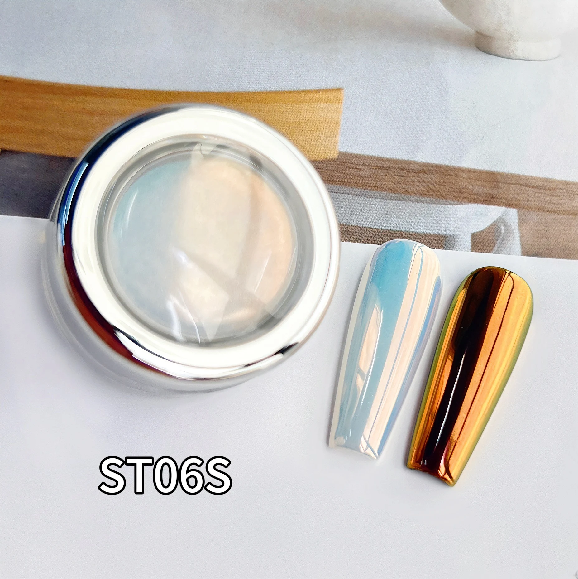 

Pearl White Chrome Nails Powder Aurora Mirror Mermaid Moonlight Glitter Pigment Dust Elegant Wedding Festive Nail Art Decoration